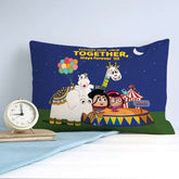 Jungle-Jalebi Selfie Stage Kids Rectangle Pillow Cover, Blue